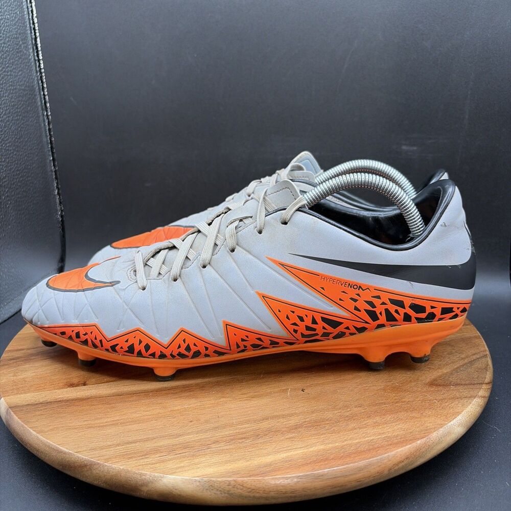 Nike Hypervenom Phinish FG Men’s Size 12 Soccer Cleats Orange Gray 749896-080